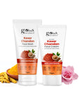 Globus Naturals Skin Lightening Kesar Chandan Face Care Combo - Face Wash 75gm & Face Cream 50g, Set of 2