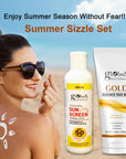 Summer Sizzle Set - Sunscreen Lotion SPF 50++ 100 ml & Gold Face Wash 100g