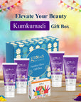 Globus Naturals Pre & Post Holi Ritual Herbal Kumkumadi skin care Gift Box, For All Skin Types, Both Men & Women, Set of 4 - Face Wash 100 gm, Face Scrub 100 gm, Face Cream 100 gm & Face Pack 100 gm