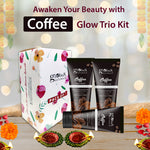 "Globus Naturals Diwali Glow Coffee Trio Kit, Set of 3 - Face Wash 100 gm, Face Scrub 100 gm, Peel off Mask 100 gm"