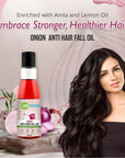 CareVeda Onion Anti-Hair Fall Oil, Enriched with Amla and Lemon Oil Suitable For All Hair Types 100ml"