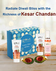 Globus Naturals Dazzling Diwali Gift Box Set of 3 Kesar Chandan Peel Off Mask 100 gm & Face wash 75 gm & Rose Toner 100 ml