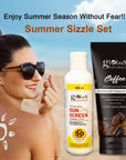 Summer Sizzle Set - Sunscreen Lotion SPF 50++ 100 ml & Coffee Face Wash 100g