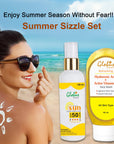 Globus Remedies Summer Sizzle Set - Sunscreen Lotion SPF 50++ 100 ml & Vitamin C & Hyaluronic Acid Face Wash 100 ml