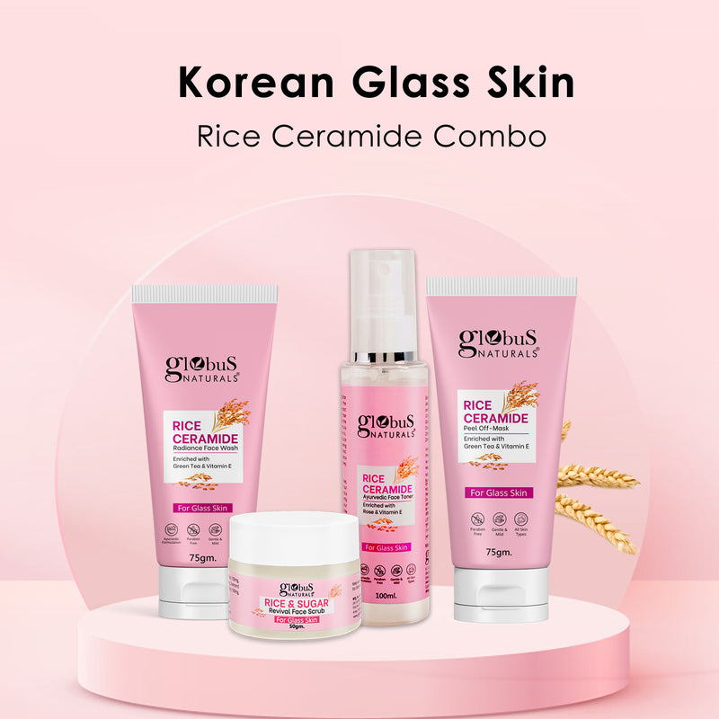 Rice Ceramide Combo For Korean Glass Skin, Set of 4