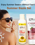 Globus Naturals Summer Sizzle Set - Sunscreen Lotion SPF 50++ 100 ml & Redwine Peel Off Mask 100 gm