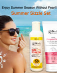 Globus Naturals Summer Sizzle Set - Sunscreen Lotion SPF 50++ 100 ml & Herbal Pimple Clear Face Wash 75 gm