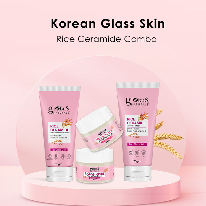 Rice Radiance Combo For Korean  Glass Skin, Set of 4