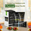 Globus Naturals Diwali Glow Charcoal Trio Kit Set of 3 - Face Wash 100 gm, Face Scrub 100 gm, Peel-off Mask 100 gm"