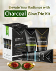 Globus Naturals Diwali Glow Charcoal Trio Kit Set of 3 - Face Wash 100 gm, Face Scrub 100 gm, Peel-off Mask 100 gm"