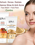 Globus Naturals Face Care Combo Set of 2- Ubtan Face Wash 75gm and Multani Mitti Face Pack 50 gm