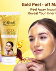 Globus Naturals Gold Peel Off Mask For Golden Glow, Enriched with Saffron & Vitamin-E, Brightening & Radiance, Suitable For All Skin Types, 75 g