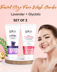 Globus Naturals Face Care Combo- Hydro Boost Lavender & Anti Acne Glycolic, Face Wash, Set of 2, 75gm