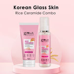 Rice Ceramide Combo For Korean Glass Skin, Set of 2, Face wash & Face Toner