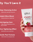Red Wine Anti-Ageing Peel Off Mask for Glowing & Youthful Skin | Boosts Elasticity & Firmness | Deep Hydration | Improves Skin Texture & Skin Barrier | Anti-Aging Face Mask for Women & Men | 75g