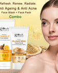 Globus Naturals Face Care Combo Set of 2- Vitamin C Face Wash 75gm and Multani Mitti Face Pack 50 gm