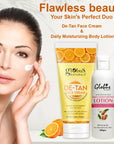 Globus Naturals Glow & Go Body Care Combo Daily Moisturizing Lotion & Detan Cream