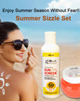 Summer Sizzle Set - Sunscreen Lotion SPF 50++ 100 ml & Rose & Honey Face Gel 100 gm