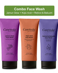 CareVeda Skin Radiance Combo – Jamun Glow, Kojic Acid, Retinol & Bakuchi Face Wash (Set of 3)