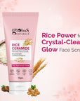 Globus Naturals Rice Ceramide Revival Scrub For Hydrated Glow Skin, Enriched With Coffee & Wallnut, Suitable for All Skin Types 50gm