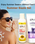 Summer Sizzle Set - Sunscreen Lotion SPF 50++ 100 ml & Lavender Face Wash 75 gm