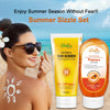 Globus Remedies Summer Sizzle Set - Glosika Sunscreen Lotion SPF 50++ 100 ml & Papaya Face Wash 100 ml