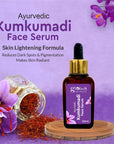 Ayurvedic Kumkumadi Skin Lightening Face Serum, Enriched with Walnut & Lotus Extract, Chemical Free, Cruelty Free, Suitable For All Skin Types, 50 ml