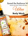 CareVeda Ubtan Body Wash  Enriched with Turmeric and Almond Suitable for all skin types Paraben & Cruelty Free 100 ml"