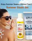 Globus Naturals Summer Sizzle Set - Sunscreen Lotion SPF 50++ 100 ml & Diamond Face Wash 100g