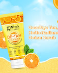 Globus Naturals De Tan Face Scrub, Enriched with Blueberry & Grapes, Tan Removal, Anti Pollution & Oil Control Formula, Chemical Free, Cruelty Free, Suitable For All Skin Types, 50 gm