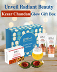 Globus Naturals Kesar Chandan Diwali Glow Gift Box, Set of 4, Face Wash 75 gm, Peel Off Mask 100 gm, Face Gel 100 gm, Saffron & Sandalwood Soap 100 gm