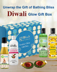 Globus Naturals Dazzling Diwali Gift Box Set of 4, Almond Bliss Hair Oil 100ml, Aloe Vera Shampoo 100ml,  Haldi Chandan Body Wash 100ml, Daily Moisturising Body Lotion 100 ml