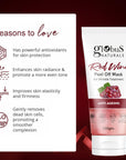 Globus Naturals Summer Sizzle Set - Sunscreen Lotion SPF 50++ 100 ml & Redwine Peel Off Mask 100 gm