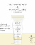 Hyaluronic Acid & Vitamin C Anti-Ageing Face Cream Brightening & Dark Spot Reduction 100g