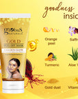 Globus Naturals Gold Peel Off Mask For Golden Glow, Enriched with Saffron & Vitamin-E, Brightening & Radiance, Suitable For All Skin Types, 75 g