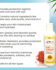 Summer Sizzle Set - Sunscreen Lotion SPF 50++ 100 ml & Rice Ceramide Face Wash 75 gm