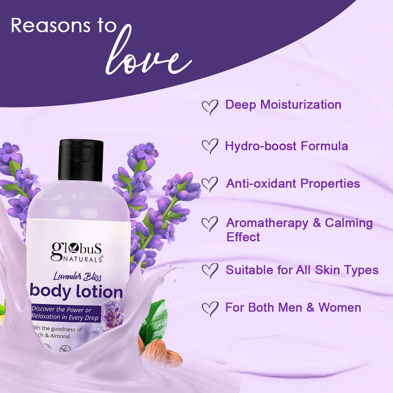 Globus Naturals Radiant Skin Care Combo Lavender Bliss Body Lotion & Morfair Cream