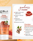 Globus Naturals Summer Sizzle Set - Sunscreen Lotion SPF 50++ 100 ml & Kesar Chandan Peel Off Mask 100 gm