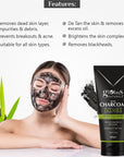 Globus Naturals Charcoal Face Scrub for Exfoliation, Anti-acne & Pimples, Blackhead Removal Scrub  (100 g)