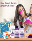 Globus Naturals Holi Glow Beauty Bundle Lavender Gift  Box Set of 3- Face Wash 75gm, Body Lotion 200ml, Body Wash 200ml