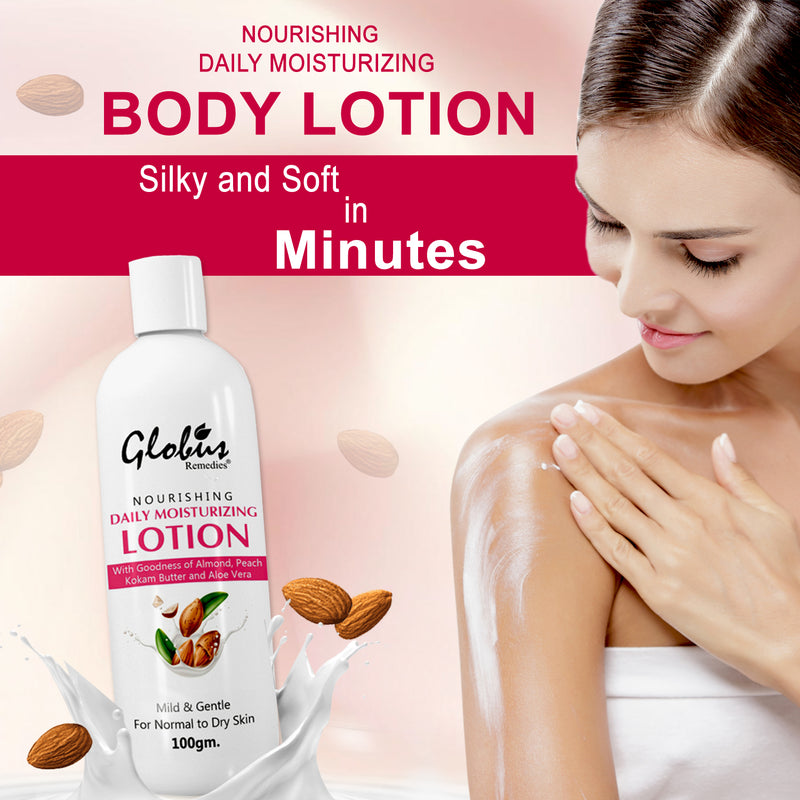 Globus Naturals Skin Nectar Body Care Combo Daily Moisturzing Body Lotion & Crack Cream