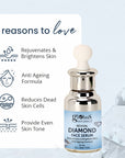 Globus Naturals Revival Diamond Shine Boosting & Anti Ageing Face Serum, Natural & Ayurvedic Formula, Chemical Free, Cruelty Free, Suitable For All Skin Types, 30 ml