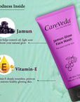 CareVeda Jamun Glow Face Wash For Even Toned Skin Suitable For All Skin Types 100gm