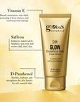 Globus Naturals 24K Glow Gel Face Wash Brightening Radiance Cleanser for Glowing Skin, 50gm