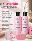 Rice Ceramide Bodycare Gift Set | Glass Skin Glow, Hydration & Skin Barrier Repair | Body Wash, Lotion & Soap