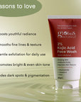 Globus Naturals 2% Kojic Acid Face Wash Enriched with Retinol & Niacinamide Suitable for All Skin Types 50gm