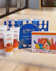 Globus Naturals Holi Glow Radiance Kesar Chandan Gift Box-Face Wash 75 gm, Face Cream 50gm Peel Off Mask 100 gm