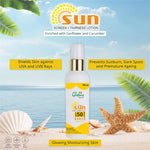 Globus Remedies Summer Sizzle Set - Sunscreen Lotion SPF 50++ 100 ml & Papaya Face Wash 100 ml