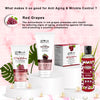 Globus Naturals Red Wine Diwali Glow Gift Box Set of 4 - Face Wash 75 gm, Peel Off Mask 100 gm, Facial Kit 40 gm & Body Wash 100 gm