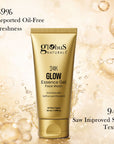 Globus Naturals 24K Glow Gel Face Wash Brightening Radiance Cleanser for Glowing Skin, 50gm